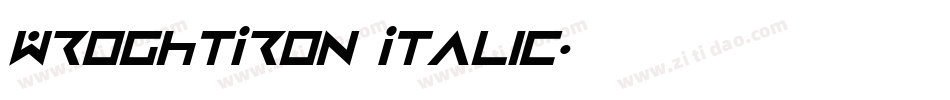 WroghtIron Italic字体转换